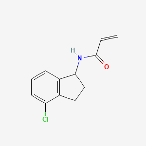 molecular formula C12H12ClNO B6970395 N-(4-chloro-2,3-dihydro-1H-inden-1-yl)prop-2-enamide 