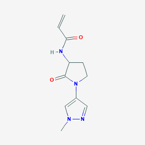 N-[1-(1-methylpyrazol-4-yl)-2-oxopyrrolidin-3-yl]prop-2-enamide