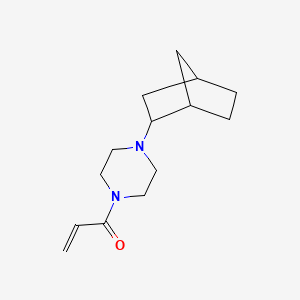 molecular formula C14H22N2O B6970422 1-[4-(2-Bicyclo[2.2.1]heptanyl)piperazin-1-yl]prop-2-en-1-one 