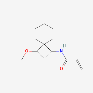 molecular formula C14H23NO2 B6970430 N-{3-ethoxyspiro[3.5]nonan-1-yl}prop-2-enamide 