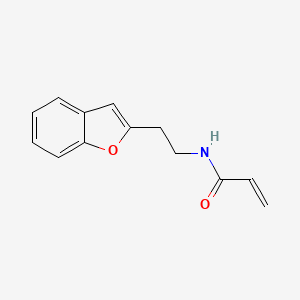 molecular formula C13H13NO2 B6970434 N-[2-(1-benzofuran-2-yl)ethyl]prop-2-enamide 