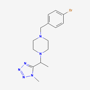 1-[(4-Bromophenyl)methyl]-4-[1-(1-methyltetrazol-5-yl)ethyl]piperazine