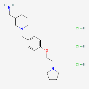 [1-[[4-(2-Pyrrolidin-1-ylethoxy)phenyl]methyl]piperidin-3-yl]methanamine;trihydrochloride