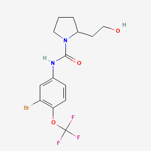 N-[3-bromo-4-(trifluoromethoxy)phenyl]-2-(2-hydroxyethyl)pyrrolidine-1-carboxamide