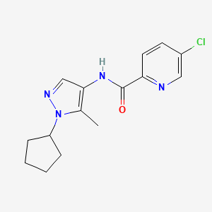 5-chloro-N-(1-cyclopentyl-5-methylpyrazol-4-yl)pyridine-2-carboxamide