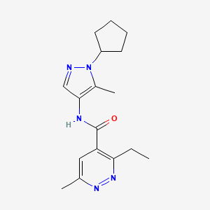 N-(1-cyclopentyl-5-methylpyrazol-4-yl)-3-ethyl-6-methylpyridazine-4-carboxamide