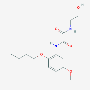 molecular formula C15H22N2O5 B6970536 N'-(2-butoxy-5-methoxyphenyl)-N-(2-hydroxyethyl)oxamide 