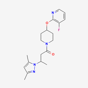 3-(3,5-Dimethylpyrazol-1-yl)-1-[4-(3-fluoropyridin-2-yl)oxypiperidin-1-yl]butan-1-one