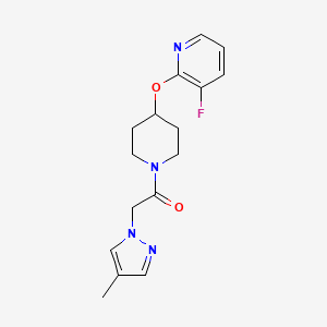 1-[4-(3-Fluoropyridin-2-yl)oxypiperidin-1-yl]-2-(4-methylpyrazol-1-yl)ethanone