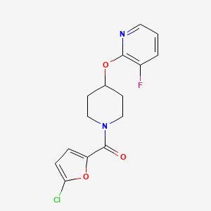 (5-Chlorofuran-2-yl)-[4-(3-fluoropyridin-2-yl)oxypiperidin-1-yl]methanone