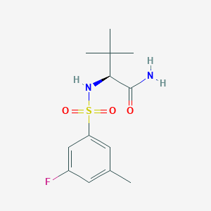 (2S)-2-[(3-fluoro-5-methylphenyl)sulfonylamino]-3,3-dimethylbutanamide