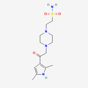 2-[4-[2-(2,5-dimethyl-1H-pyrrol-3-yl)-2-oxoethyl]piperazin-1-yl]ethanesulfonamide