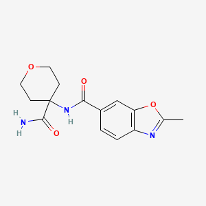 N-(4-carbamoyloxan-4-yl)-2-methyl-1,3-benzoxazole-6-carboxamide