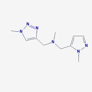 N-methyl-1-(2-methylpyrazol-3-yl)-N-[(1-methyltriazol-4-yl)methyl]methanamine