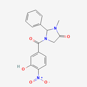 1-(3-Hydroxy-4-nitrobenzoyl)-3-methyl-2-phenylimidazolidin-4-one