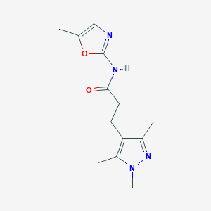 N-(5-methyl-1,3-oxazol-2-yl)-3-(1,3,5-trimethylpyrazol-4-yl)propanamide