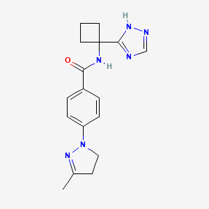 4-(5-methyl-3,4-dihydropyrazol-2-yl)-N-[1-(1H-1,2,4-triazol-5-yl)cyclobutyl]benzamide