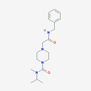 4-[2-(benzylamino)-2-oxoethyl]-N-methyl-N-propan-2-ylpiperazine-1-carboxamide