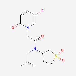 N-(1,1-dioxothiolan-3-yl)-2-(5-fluoro-2-oxopyridin-1-yl)-N-(2-methylpropyl)acetamide