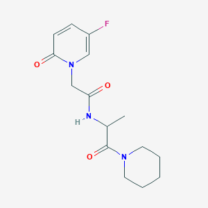 2-(5-fluoro-2-oxopyridin-1-yl)-N-(1-oxo-1-piperidin-1-ylpropan-2-yl)acetamide