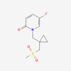 5-Fluoro-1-[[1-(methylsulfonylmethyl)cyclopropyl]methyl]pyridin-2-one