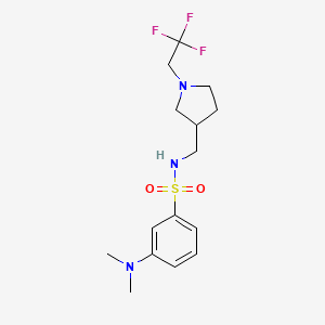 3-(dimethylamino)-N-[[1-(2,2,2-trifluoroethyl)pyrrolidin-3-yl]methyl]benzenesulfonamide