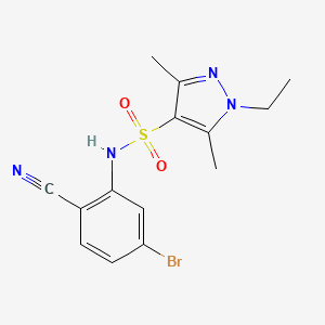 N-(5-bromo-2-cyanophenyl)-1-ethyl-3,5-dimethylpyrazole-4-sulfonamide