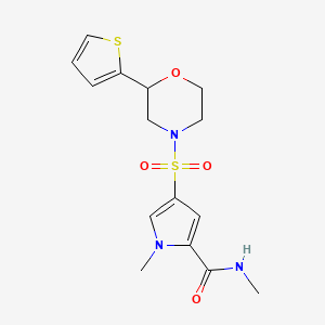 N,1-dimethyl-4-(2-thiophen-2-ylmorpholin-4-yl)sulfonylpyrrole-2-carboxamide