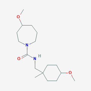 molecular formula C17H32N2O3 B6970794 4-methoxy-N-[(4-methoxy-1-methylcyclohexyl)methyl]azepane-1-carboxamide 