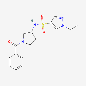 N-(1-benzoylpyrrolidin-3-yl)-1-ethylpyrazole-4-sulfonamide