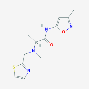 N-(3-methyl-1,2-oxazol-5-yl)-2-[methyl(1,3-thiazol-2-ylmethyl)amino]propanamide