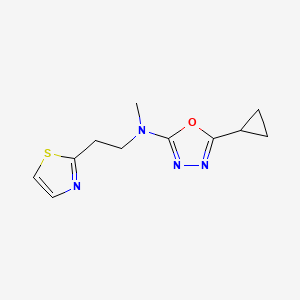 5-cyclopropyl-N-methyl-N-[2-(1,3-thiazol-2-yl)ethyl]-1,3,4-oxadiazol-2-amine