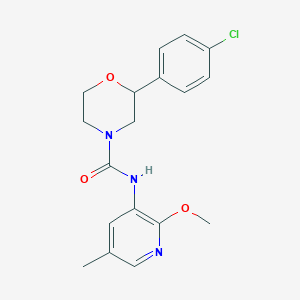 2-(4-chlorophenyl)-N-(2-methoxy-5-methylpyridin-3-yl)morpholine-4-carboxamide