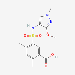 5-[(3-Methoxy-1-methylpyrazol-4-yl)sulfamoyl]-2,4-dimethylbenzoic acid