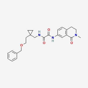 N'-(2-methyl-1-oxo-3,4-dihydroisoquinolin-7-yl)-N-[[1-(2-phenylmethoxyethyl)cyclopropyl]methyl]oxamide