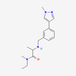 N-ethyl-N-methyl-2-[[3-(1-methylpyrazol-4-yl)phenyl]methylamino]propanamide