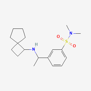 N,N-dimethyl-3-[1-(spiro[3.4]octan-3-ylamino)ethyl]benzenesulfonamide