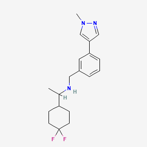 1-(4,4-difluorocyclohexyl)-N-[[3-(1-methylpyrazol-4-yl)phenyl]methyl]ethanamine