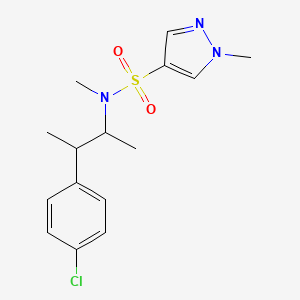 N-[3-(4-chlorophenyl)butan-2-yl]-N,1-dimethylpyrazole-4-sulfonamide