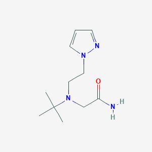 molecular formula C11H20N4O B6971129 2-[Tert-butyl(2-pyrazol-1-ylethyl)amino]acetamide 