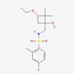 molecular formula C16H24FNO4S B6971133 N-[(3-ethoxy-1-hydroxy-2,2-dimethylcyclobutyl)methyl]-4-fluoro-2-methylbenzenesulfonamide 