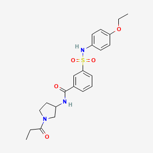 3-[(4-ethoxyphenyl)sulfamoyl]-N-(1-propanoylpyrrolidin-3-yl)benzamide