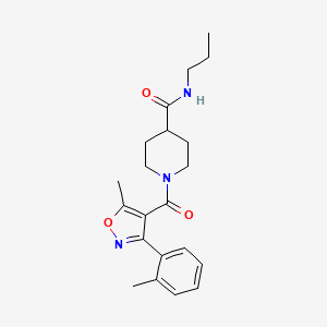 1-[5-methyl-3-(2-methylphenyl)-1,2-oxazole-4-carbonyl]-N-propylpiperidine-4-carboxamide