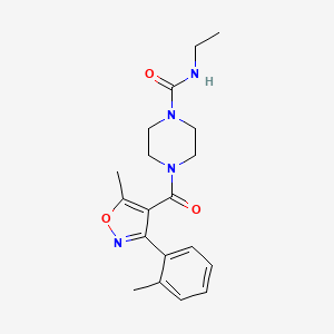 N-ethyl-4-[5-methyl-3-(2-methylphenyl)-1,2-oxazole-4-carbonyl]piperazine-1-carboxamide