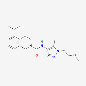 N-[1-(2-methoxyethyl)-3,5-dimethylpyrazol-4-yl]-5-propan-2-yl-3,4-dihydro-1H-isoquinoline-2-carboxamide