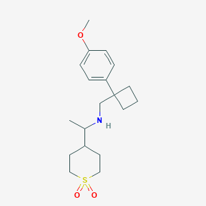 1-(1,1-dioxothian-4-yl)-N-[[1-(4-methoxyphenyl)cyclobutyl]methyl]ethanamine