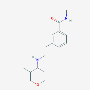 molecular formula C16H24N2O2 B6971177 N-methyl-3-[2-[(3-methyloxan-4-yl)amino]ethyl]benzamide 