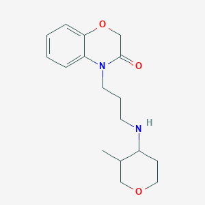 4-[3-[(3-Methyloxan-4-yl)amino]propyl]-1,4-benzoxazin-3-one