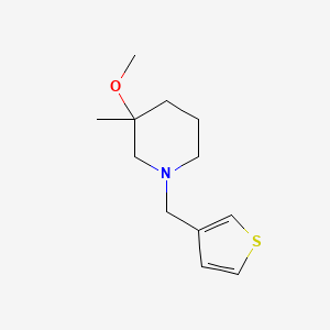 3-Methoxy-3-methyl-1-(thiophen-3-ylmethyl)piperidine