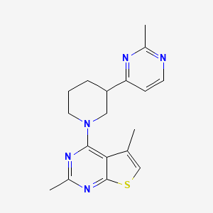 2,5-Dimethyl-4-[3-(2-methylpyrimidin-4-yl)piperidin-1-yl]thieno[2,3-d]pyrimidine